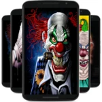 scary clown wallpaper android application logo